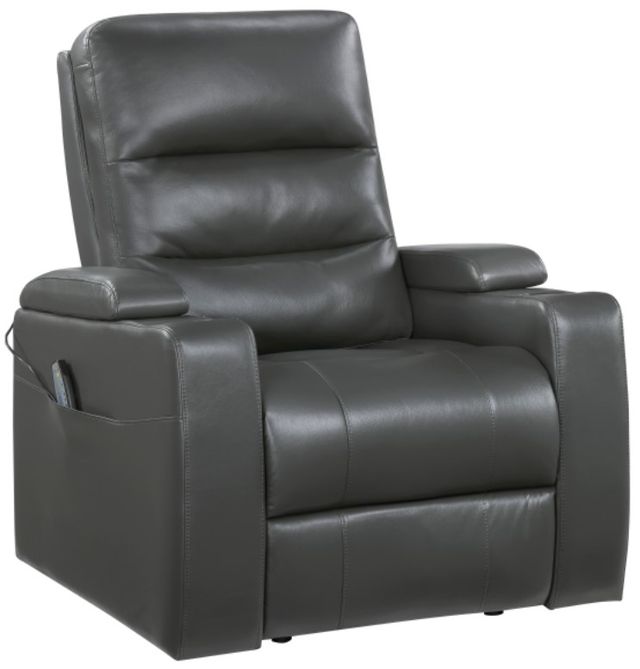 Homelegance® Rose Hill Gray PHomelegance® Rose Hill Gray Power Recliner with Power Headrestower Reclining Chair with Power Headrest-0