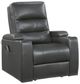 Homelegance® Rose Hill Gray PHomelegance® Rose Hill Gray Power Recliner with Power Headrestower Reclining Chair with Power Headrest-0