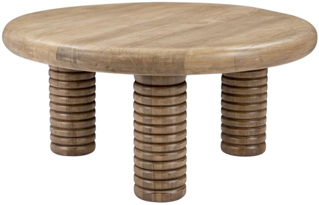 Classic Home Ilaria Sand Washed Round Coffee Table-0