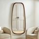 Uttermost® Zachari Dark Walnut Asymmetrical Tall Mirror-2