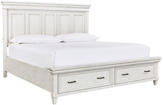 aspenhome® Caraway Aged Ivory California King Panel Storage Bed-0