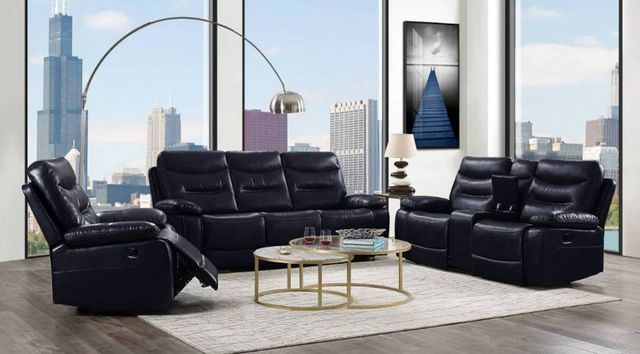 ACME Furniture Aashi Navy Manual Reclining Sofa-1