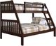 Donco Kids Austin Mission Cappuccino Mission Twin/Full Bunk Bed-0