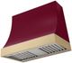 AGA Marquee 36" Cranberry Wall Mounted Range Hood with Brushed Brass Trim-0