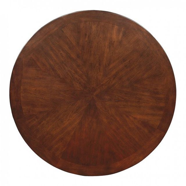 Furniture of America® Carlisle Brown Cherry Round Dining Table-1