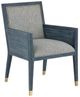 Currey & Company Santos Vintage Navy Arm Chair-0