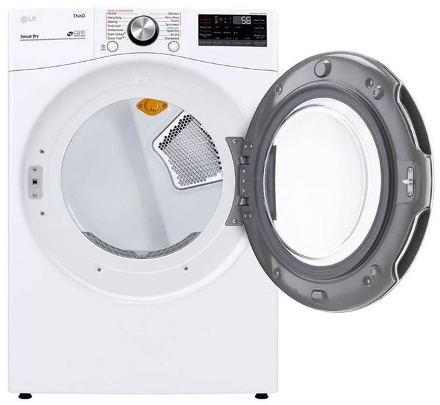 LG 7.4 Cu. Ft. White Smart Wi-Fi Enabled Front Load Gas Dryer with TurboSteam™ and Built-In Intelligence-1