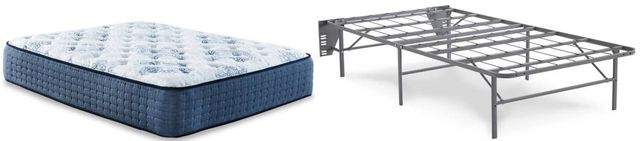 Sierra Sleep® by Ashley® Mt Dana 2-Piece Hybrid Firm and Better than a Boxspring Foundation Twin Mattress Set-0