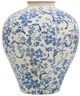 A & B Home Beige/Blue Vase-0