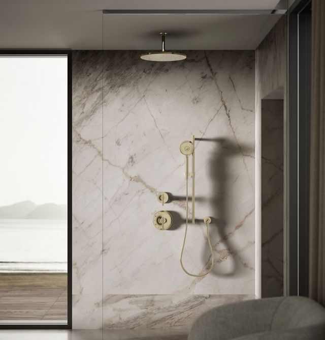 KOHLER® Contemporary Vibrant French Gold 2.5 GPM Round 14” Single-Function Rainhead-2