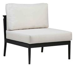 Ratana Copacabana Black Aluminum Armless Chair