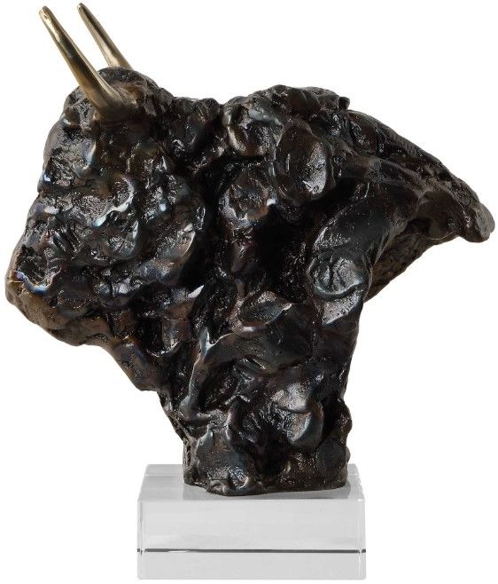 Uttermost® Bison Bust Bronze Sculpture-3