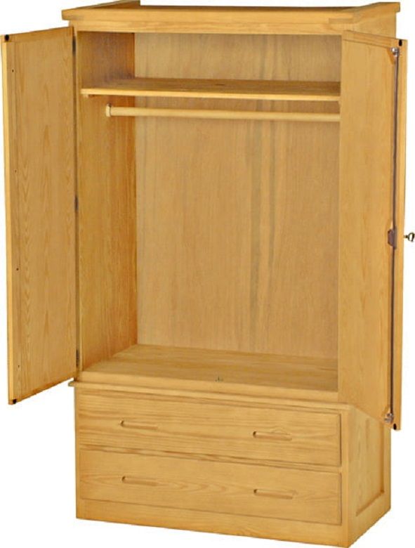 Crate Designs™ Furniture Classic Shelf And Hanging Rod Armoire-0