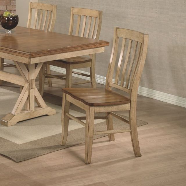 Winners Only® Quails Run Almond/Wheat Rake Side Chair-1