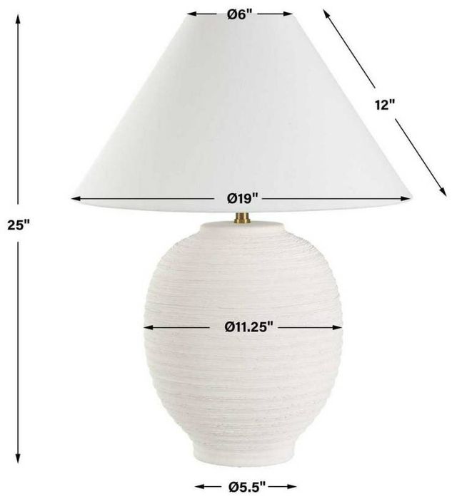 Uttermost® Rocio Matte White Table Lamp-2
