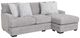 Franklin™ Sterling Matcha Nickel Sofa with Reversible Chaise-0