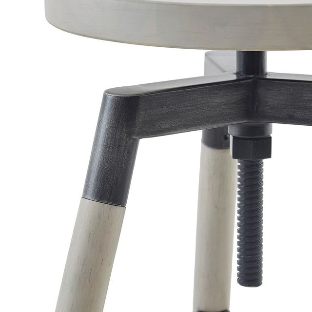 Olliix by INK+IVY Frazier Reclaimed White Counter Stool with Adjustable Height-1