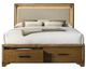 Elements International Harmony Walnut Queen Storage Panel Bed-0