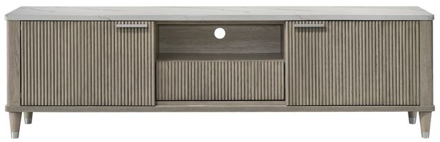 Crown Mark Britany Driftwood/White TV Stand-3