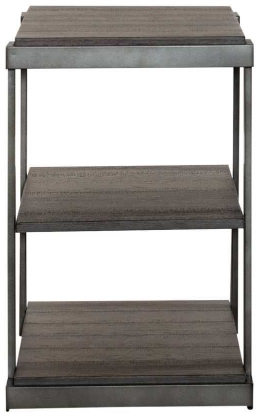 Liberty Furniture Modern View Gauntlet Gray Tiered End Table-3