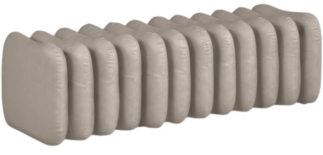 Meridian Furniture Atticus Taupe Leather Upholstered Bench-0