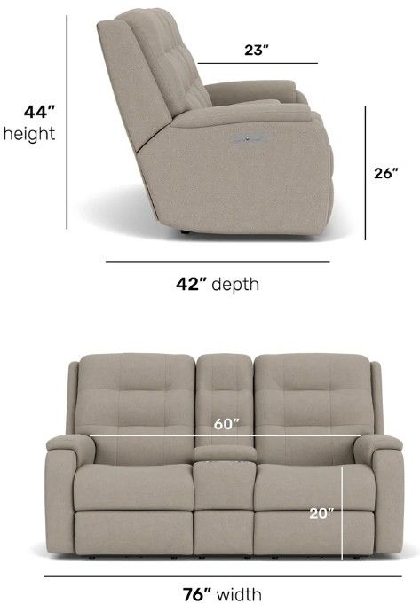 Flexsteel® Customizable Arlo Manual Reclining Loveseat with Console-2