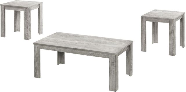Monarch Specialties Inc. 3 Piece Gray Table Set