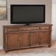 American Woodcrafters 2400 Sedona Cinnamon Cherry 72" TV Console-1