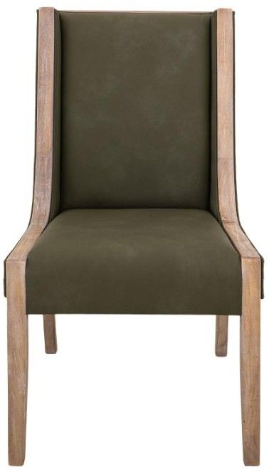 International Furniture Direct Balam Olive Side Chair-2