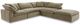 Moe's Home Collection Clay Dream 5-Piece Desert Sage L-Shaped Modular Sectional and Ottoman-0