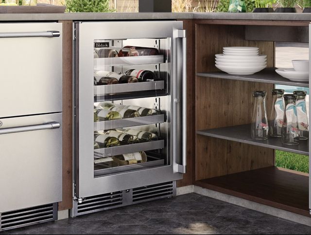 Perlick® Marine Stainless Steel 24" Dual Zone Solid Door Wine Reserve-2