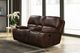 New Classic® Home Furnishings Brookings Brown Dual Manual Reclinining Console Loveseat-1