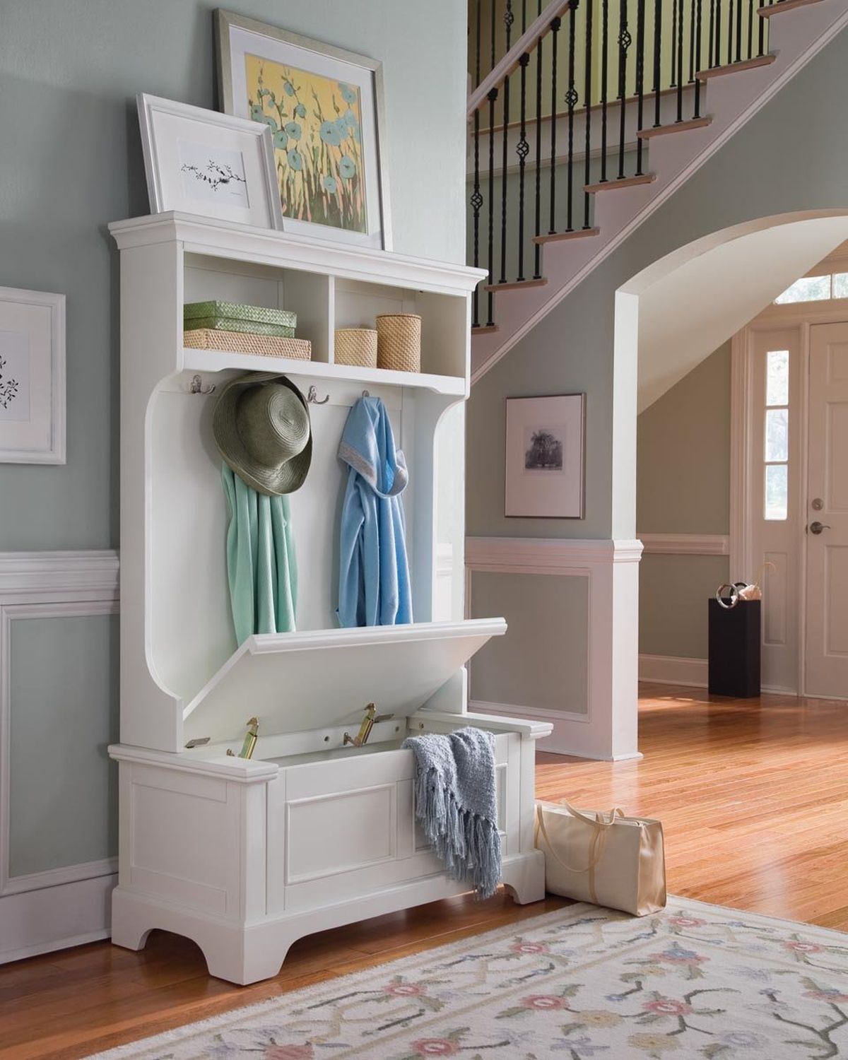 homestyles® Naples White Hall Tree | Big Sandy Superstore