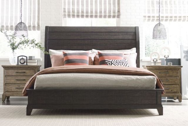 Kincaid® Plank Road Charcoal Eastburn Queen Sleigh Bed-2