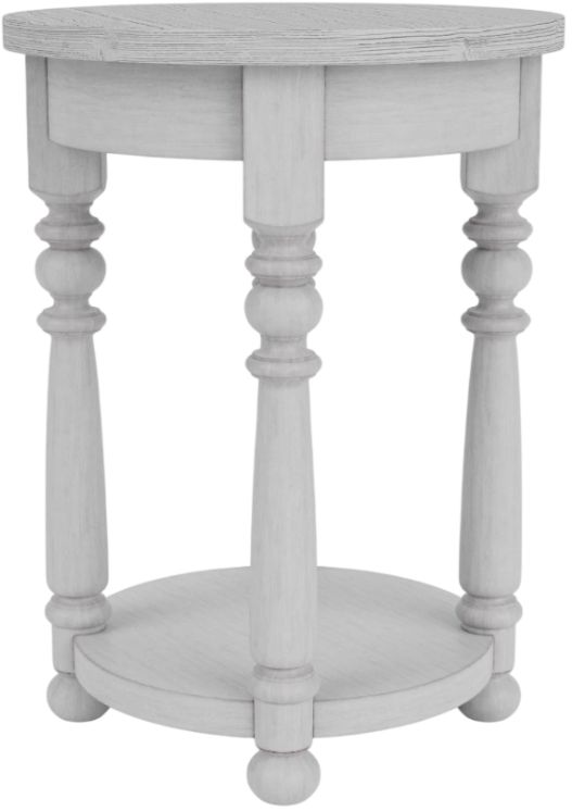 Riverside Furniture Winston Aged Cotton Round Chairside Table-0