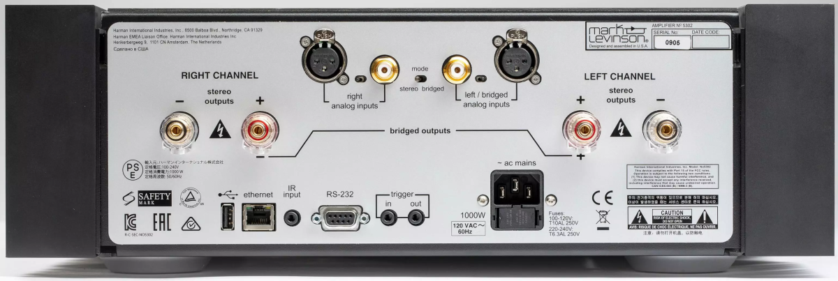 Mark Levinson™ Nº 5302 2 Channel Stereo Amplifier | A&B TV