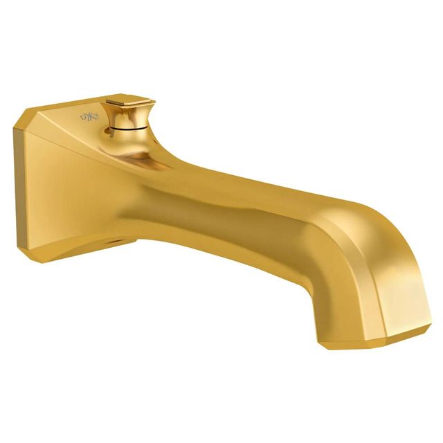 DXV Belshire® Satin Brass Wall Mount Bathtub Spout with Diverter-0