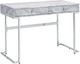 ACME Furniture Tigress White Top Writing Desk with Chrome Base-0