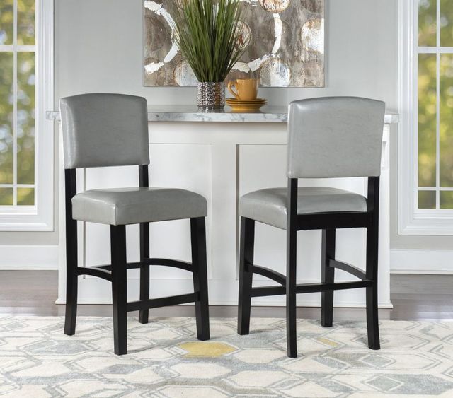 Linon Monaco Black/Dove Gray Counter Stool-1