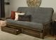 Kodiak Furniture Tucson Marmont Thunder/Rustic Walnut Queen Storage Futon with Mattress-4