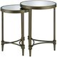 ACME Furniture Aditya Mirrored Top Nesting Table with Antique Brass Base-3