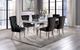 Furniture of America® Neuveville 7-Piece Black/Chrome/White Dining Set-0