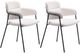 Zuo® Modern Marcel 2-Piece Black/Cream Dining Arm Chair Set-0