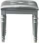 New Classic® Home Furnishings Valentino Silver Vanity Stool-2