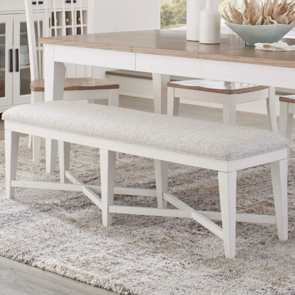 Parker House® Americana Modern Cotton Upholstered Dining Bench-1