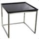 A & B Home Black Side Table with Silver Frame -0