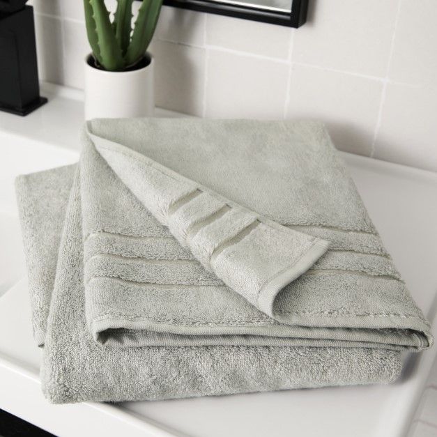 Cariloha Harbor Gray Viscose and Turkish Cotton Blend Bath Sheet-4