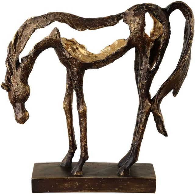 Uttermost®  Openly Grazing Antiqued Bronze Horse Sculpture-3