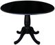 John Thomas Furniture® Dining Essentials Black Table Top with Black Traditional Pedestal Base-0