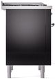 Ilve® Nostalgie II Series 36" Glossy Black Pro Style Dual Fuel Range-3